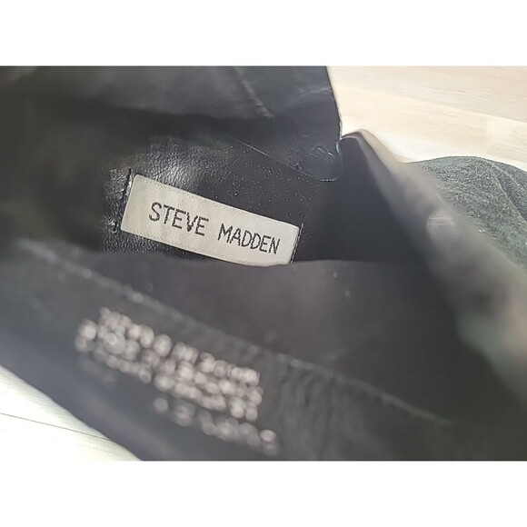 Steve Madden Survey Ankle Boots Black Suede‎ Platform Point Toe Womens Size 7 - Picture 14 of 14
